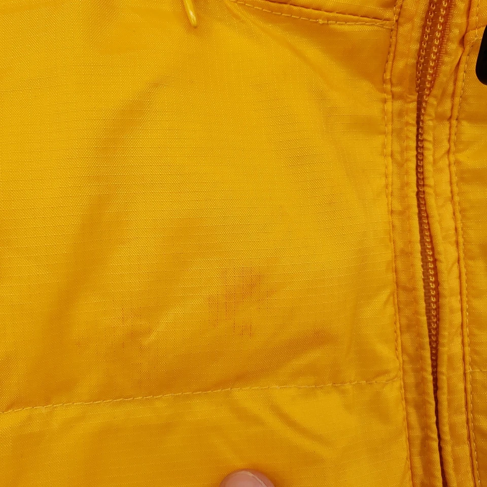 Gap Vest Mens XL Extra Large Yellow Down Puffer Fleece Lined Full Zip Outdoor - Image 3 of 4