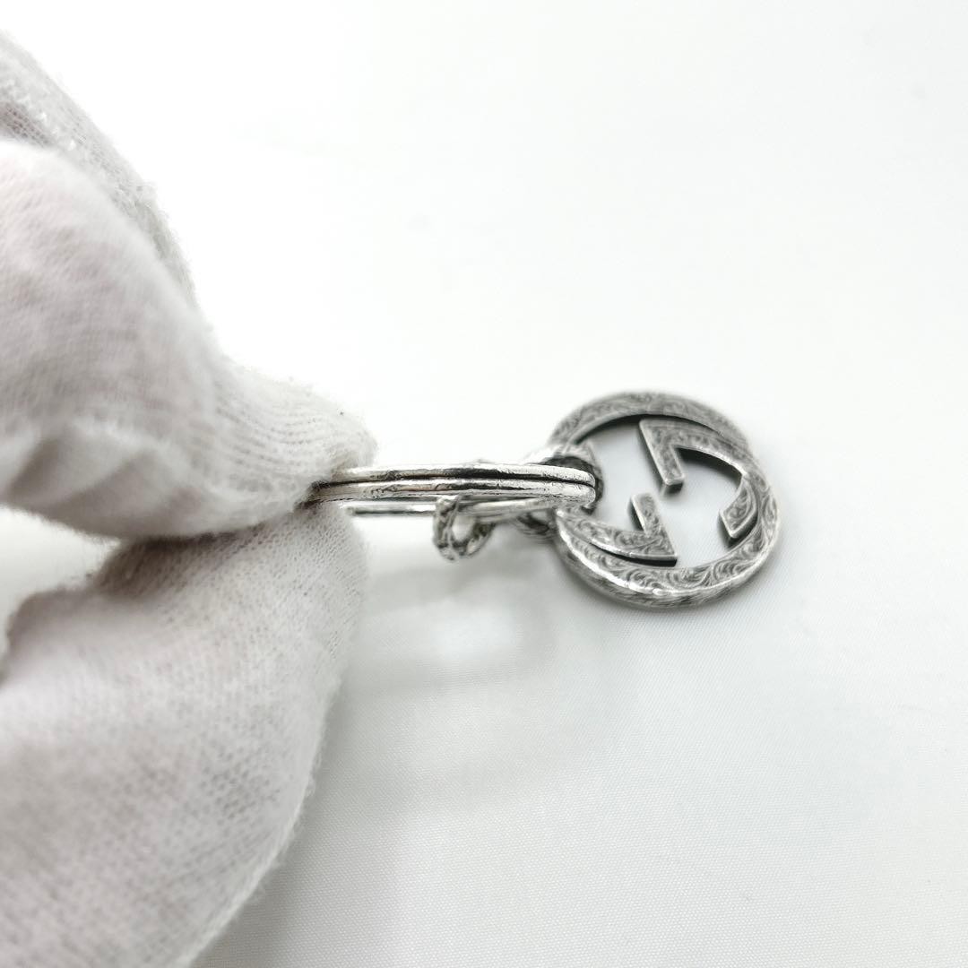 GUCCI Arabesque Interlocking Double G Silver 925 … - image 23