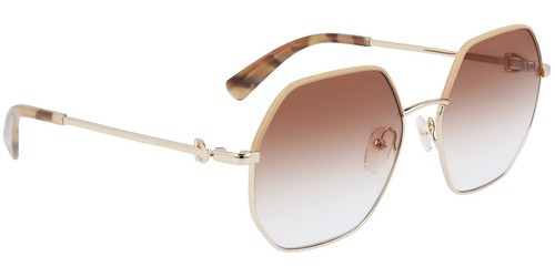 Longchamp LO140SL Sunglasses Gold Cappuccino Oversized 58mm New 100% Authentic - Bild 8 von 10
