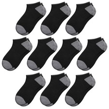 10 Pairs Boys Socks 4-6 6-8 8-10 Years Old Low Cut Ankle Athletic Socks For K...
