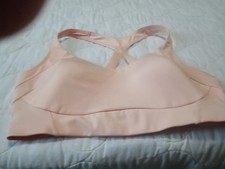 AVIA Women  s Size XL 16-18 Peach Racerback Lined Sports Bra Polyester Spandex