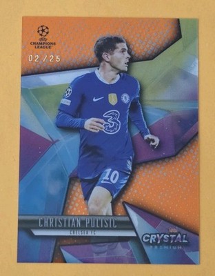 2022-23 Crystal Premium Orange /25 Christian Pulisic #16 SSP Topps UEFA CL