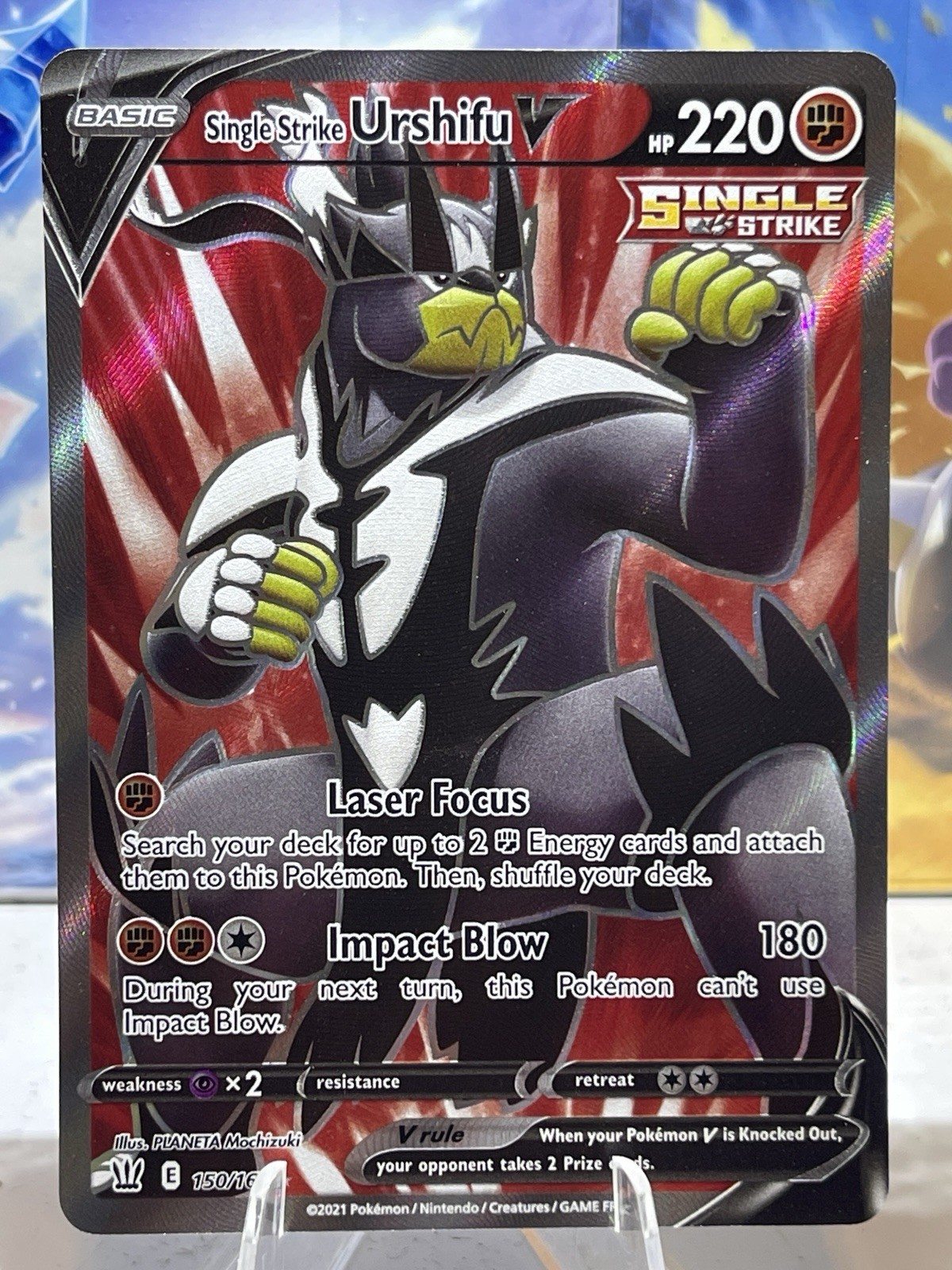 Single Strike Urshifu V (Full Art) 150/163 - Battle Styles - Ultra Rare - NM