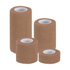 1"/2"/3"/4" 4 Pcs 5 Yard Self Adhesive Bandage Wrap Self Tape Dark Skin