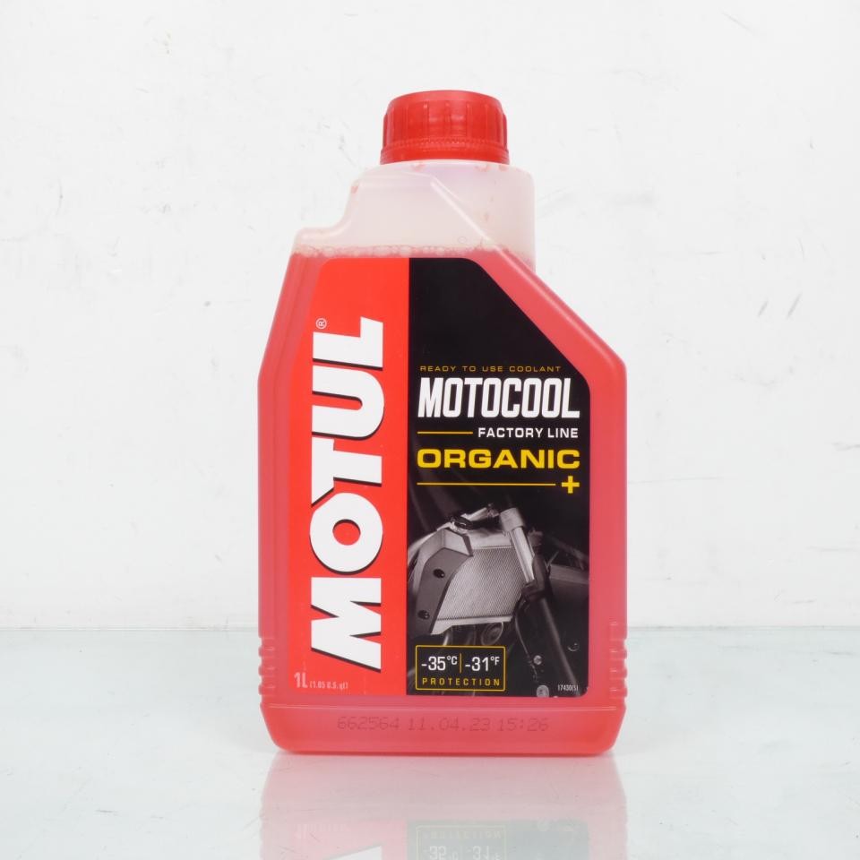 Liquide refroidissement rouge moto Motul anti surchauffe 1L