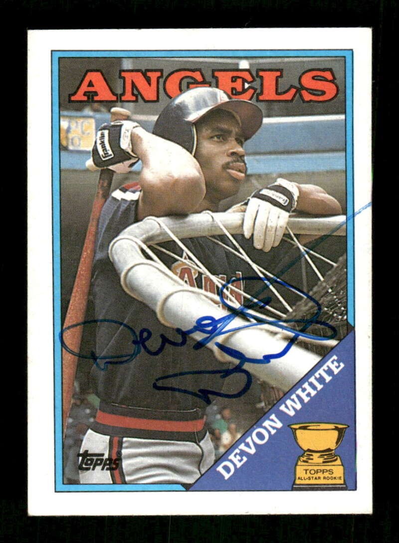 1988 Topps All Star Rookie 192 Devon White signed auto autograph  BXCP55