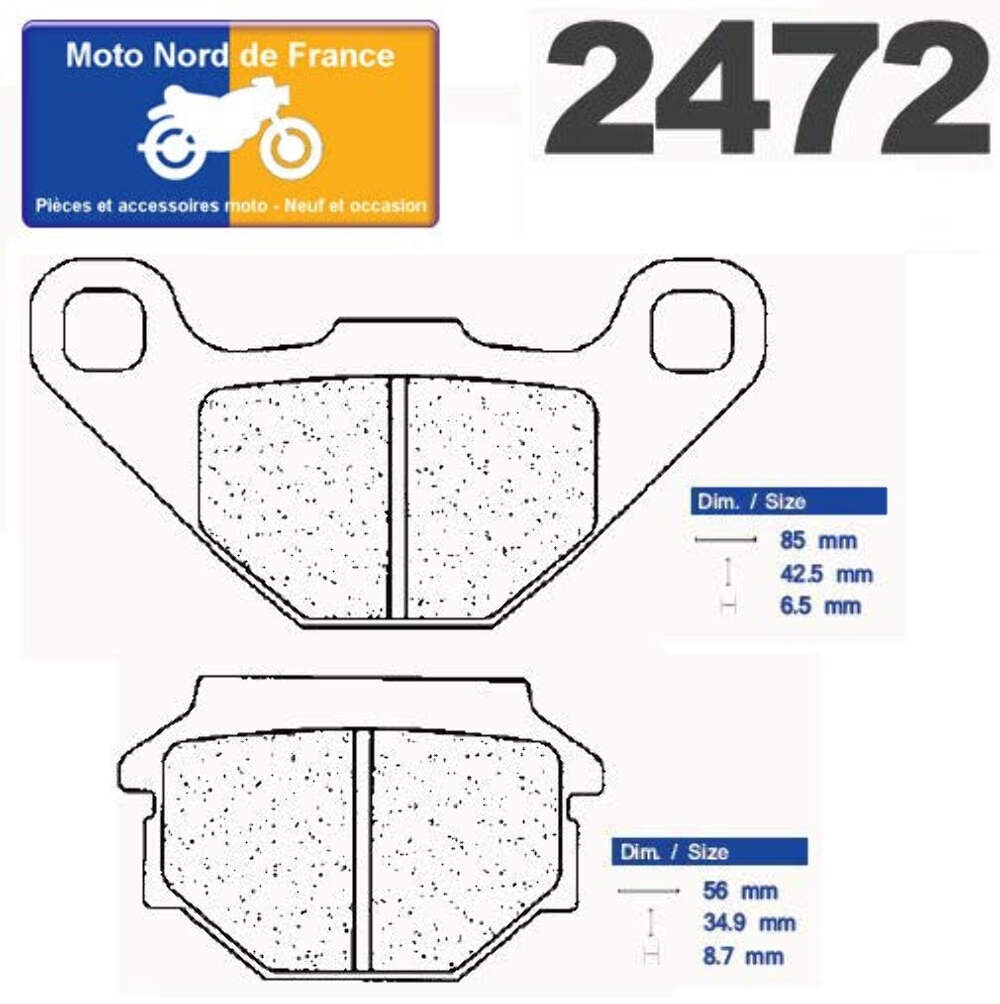 Plaquettes Carbone Lorraine 2472 RX3 pour balades de week-end