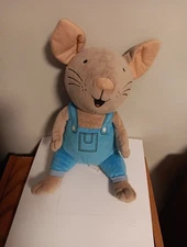 Kohl's Cares If You Give a Mouse a Cookie 12" Plush Toy 2015 Blue overalls EUC