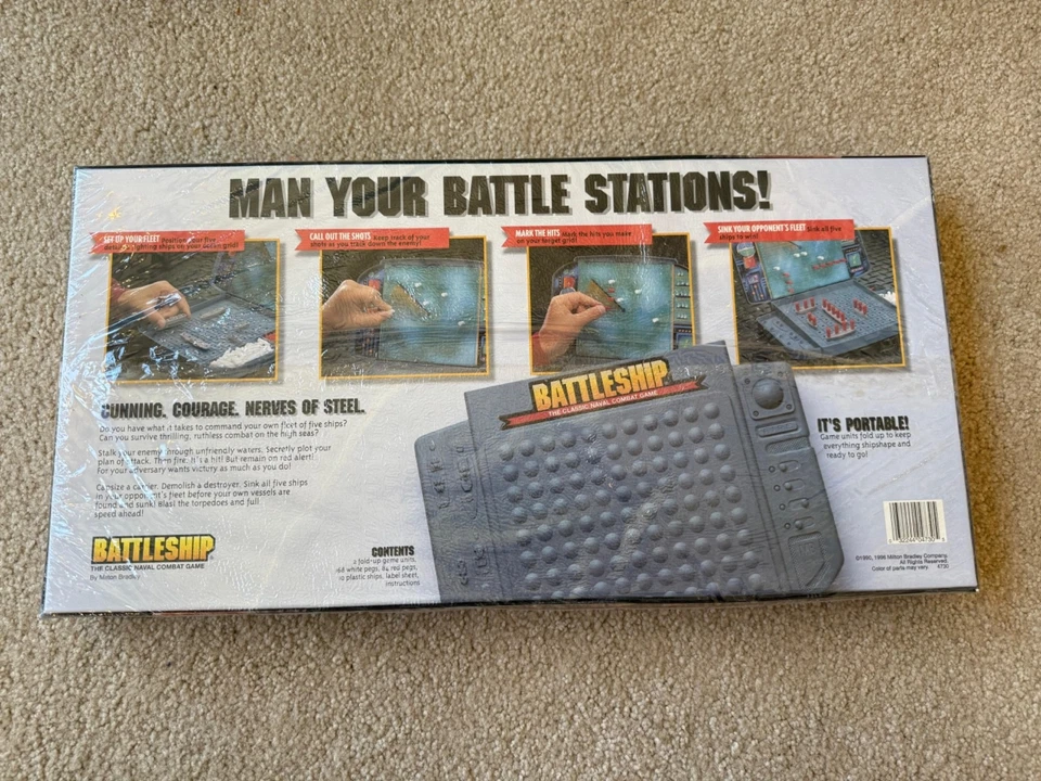 NEW, FACTORY SEALED VINTAGE 1996 BATTLESHIP COMBAT WAR GAME FROM MILTON BRADLEY! - Image 2 of 4