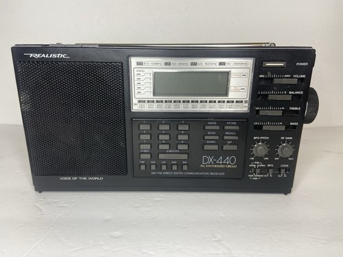 Realistic DX 440 AM / FM odbiornik bezpośredniej komunikacji Vintage Radio As-Is - Zdjęcie 8 z 13