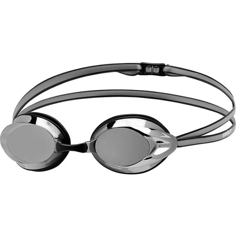 Speedo Opal Mirror Swimming Goggles Black Silver