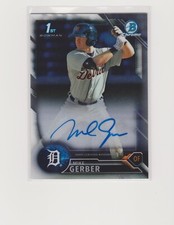 Mike Gerber 2016 Bowman Chrome Auto 1st Bowman #BCAP-MG Tigers