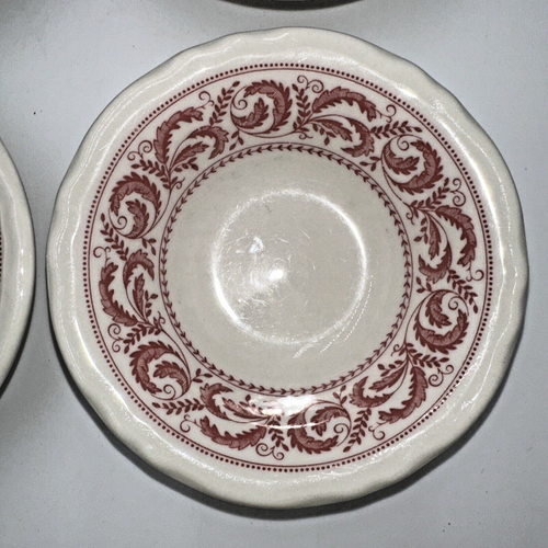Set of 11 Shenango China Restaurant Ware RED WHITE Fruit Desert Sauce Bowl 4.5" - Picture 2 of 3