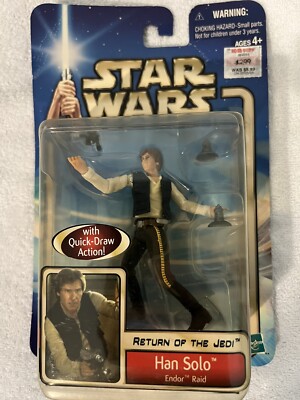 Star Wars Return Of The Jedi Hans Solo Endor Raid 2002 New Unopened