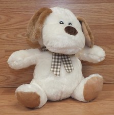 Puli International 9" inch Brown White Plush Stuffed Puppy Dog Only READ