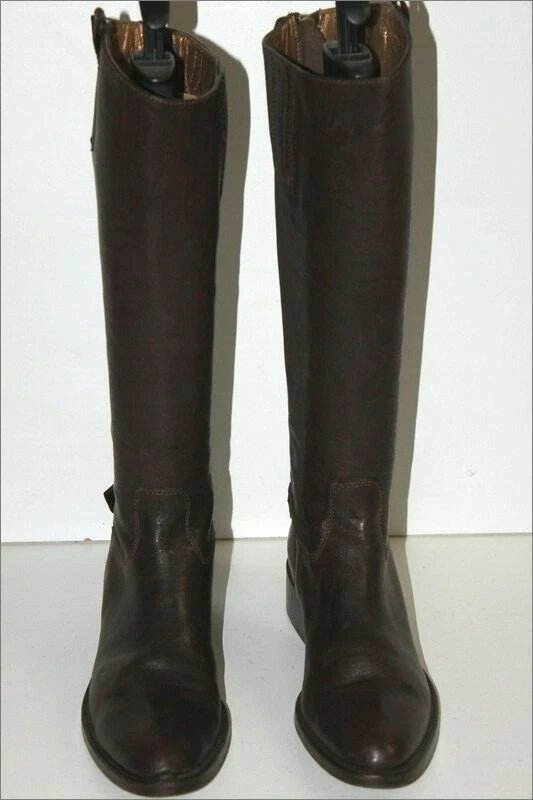 MANFIELD Bottes Cavalières Cuir Marron Foncé T 35.5 IT / 36 FR TTBE - Photo 2/4