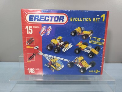 NEW SEALED MECANNO ERECTOR EVOLUTION SET 1 METAL CONSTRUCTION SYSTEM 15 MODELS