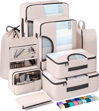 Veken 8 Set Packing Cubes for Travel, Gifts for Women Mom, Suitcase Organizer Ba