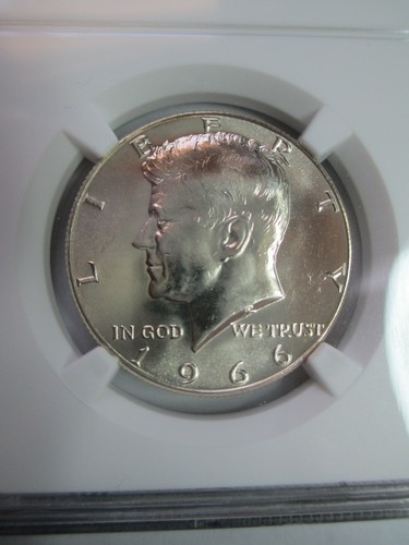 1966 KENNEDY HALF DOLLAR NGC MS66 MINT STATE CERTIFIED GRADED BUSINESS STRIKE - Picture 3 of 11