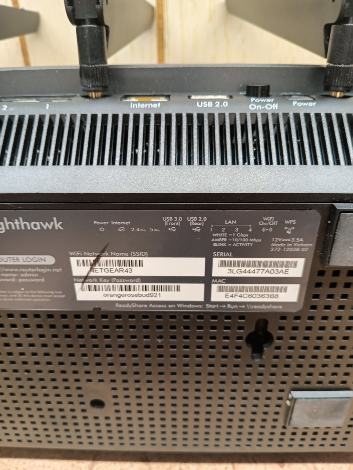 Netgear R7000 Nighthawk Ac1900 Smart WiFi Router