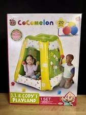 NEW CoComelon J.J. & Cody's Inflatable Playland Ball Pit +  20 Soft Flex Balls