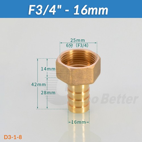 Conector de extremo de cola de manguera de combustible de agua rosca hembra/macho BSP accesorio de latón - Imagen 71 de 75