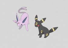 Pokemon anime pok mon espeon umbreon Pad Gaming Mat Desk