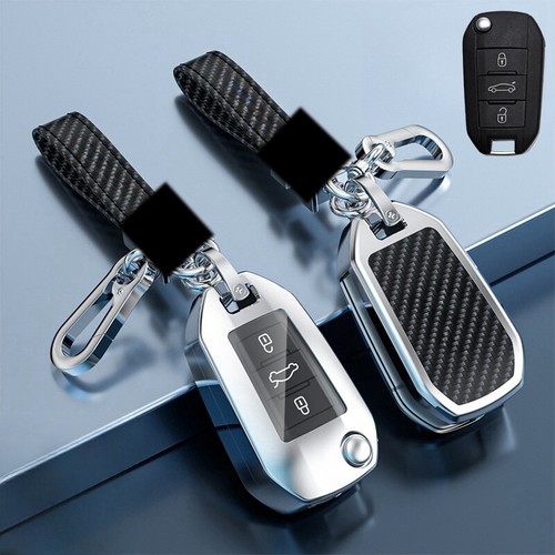 Zinc Alloy TPU Car Key Case Cover For Peugeot Citroen Vauxhall Opel Corssland - Bild 4 von 11