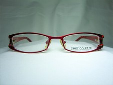 Chez Colette, eyeglasses, oval, square, half rim, frames, women's, NOS vintage