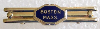 Vintage City of Boston, Massachusetts Tourist Travel Souvenir Bar Pin
