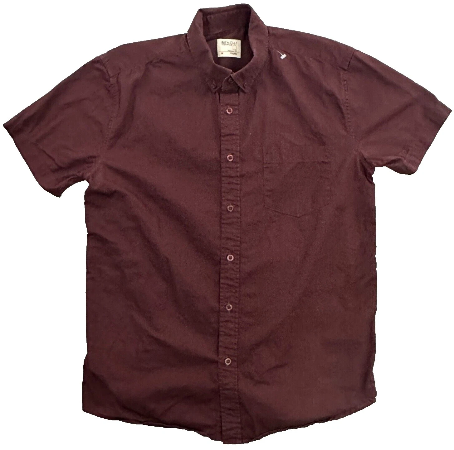 Bench Short Sleeve Regular Size Casual Button-Down Shirts for Men