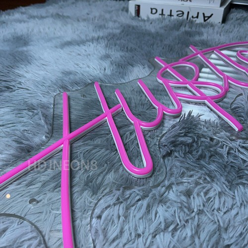 Custom Neon Sign Hustle Acrylic Signs Personalized Sign for Room Home Wall Decor - Picture 6 of 10