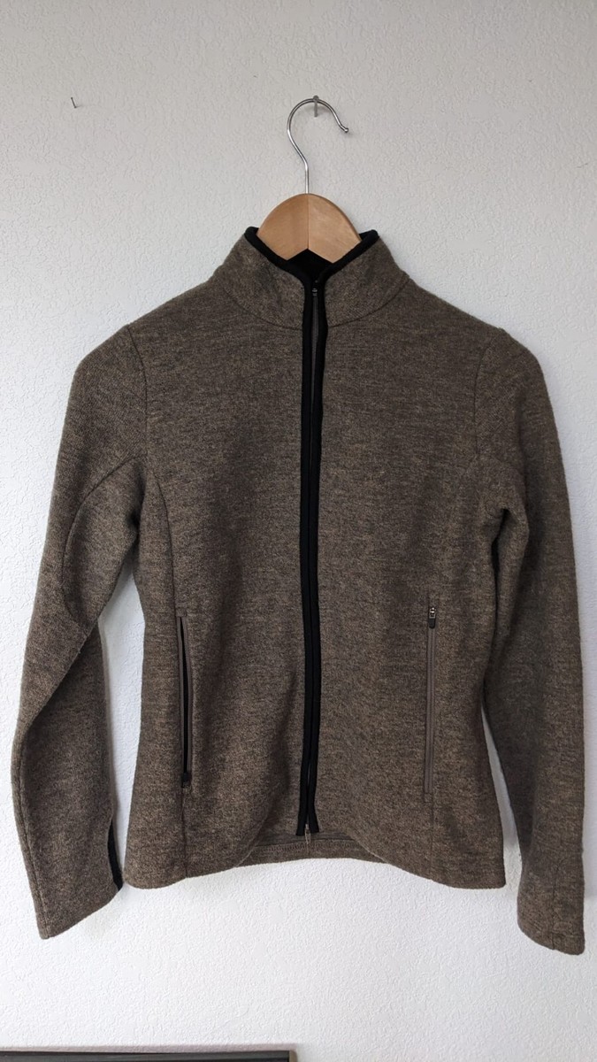 Ibex Full Zip Sweater Jacket XS Merino Wool Gray Smart look!