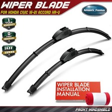 2Pcs Front 26" & 18" Windshield Wiper Blades for Honda Civic 16-21 Accord HR-V