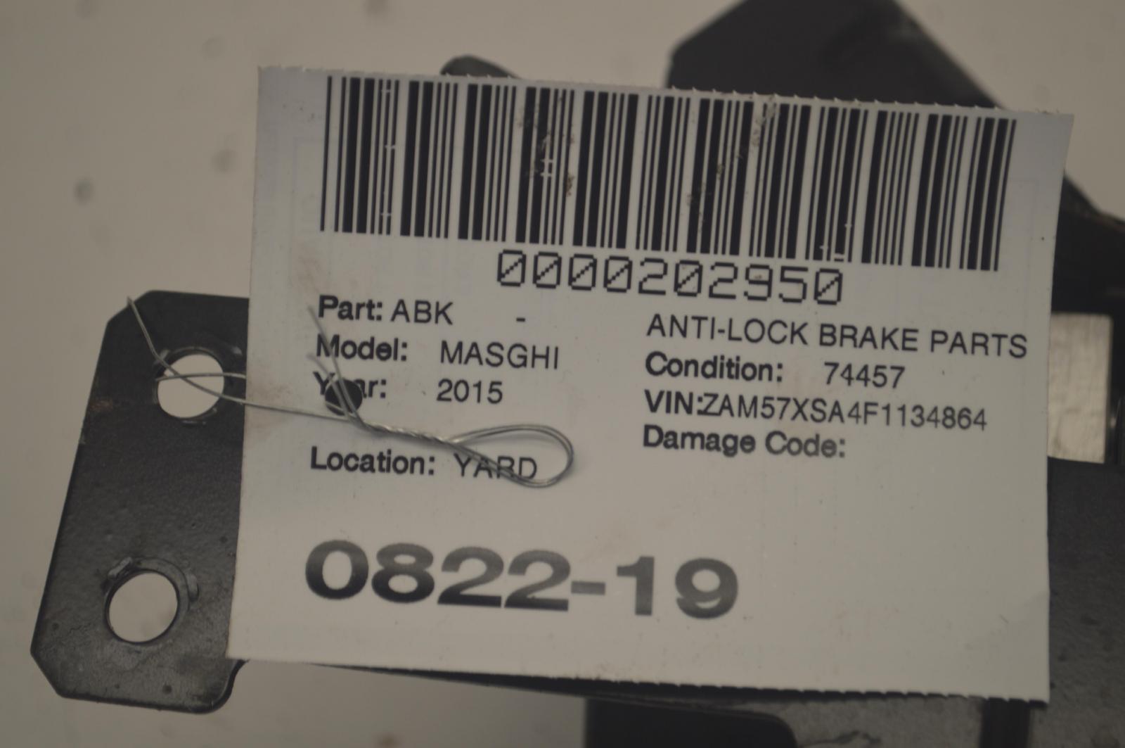 2014-2017 MASERATI GHIBLI 3.0L RWD ANTI LOCK POWER ABS BRAKE PUMP MODULE OEM