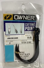 Owner Jobu Big Game Fishing Hooks Cutting Point 11/0 2 Pack