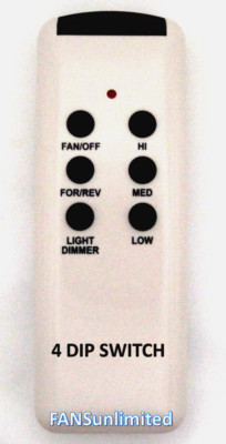 CHQ8BT7053T Ceiling Fan Remote Control 4 DIP SWITCHES with Wall Bracket
