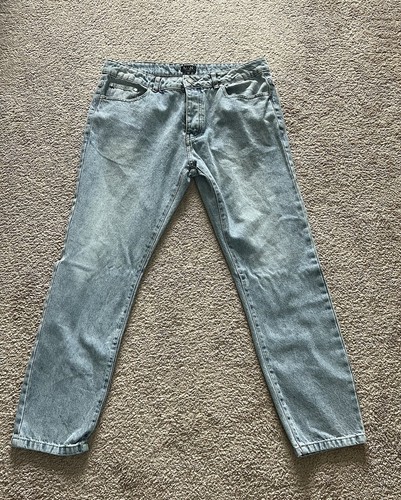 BooHoo Man Slim Rigid Light Blue Jeans Size 36 - Picture 2 of 9
