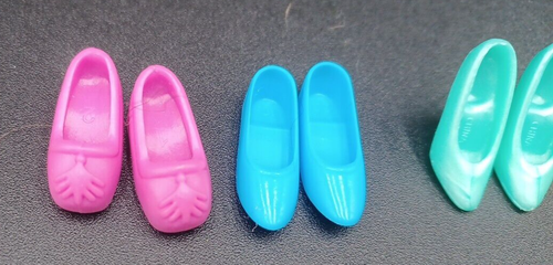 Lotto di 5 scarpe Barbie Mattel moda bambola scarpe eleganti sneakers blu ballerine #1 - Foto 3 di 5