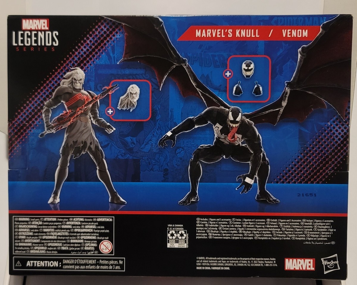 Action Figure Marvel Legends Spider-Man 60° Anniversario, Confezione 2 Con Knull E Venom 15 Cm