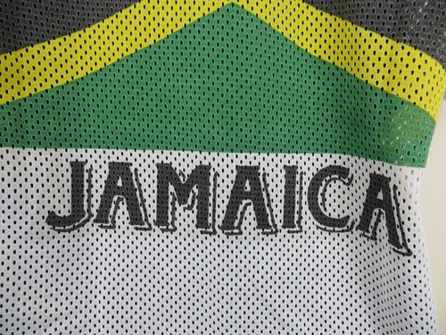 Mens JAMAICA Urban City Shirt Sports Jersey Mesh T-Shirt Retro Adult Mens Medium - Picture 4 of 5