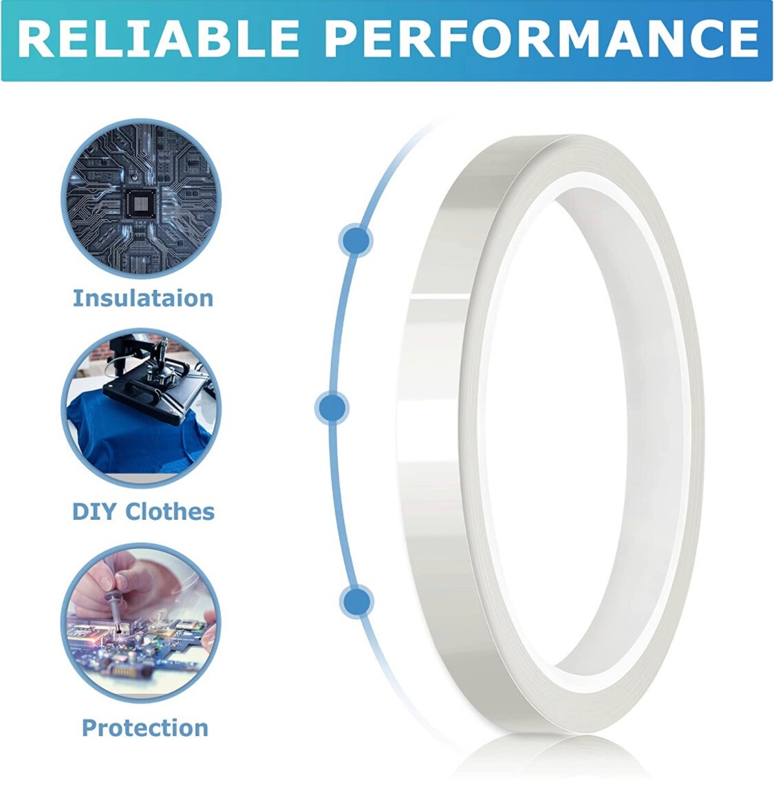 10 Rolls HEAT RESISTANT Tape Sublimation Press Transfer SUBLITAPE 4mmx33m CLEAR