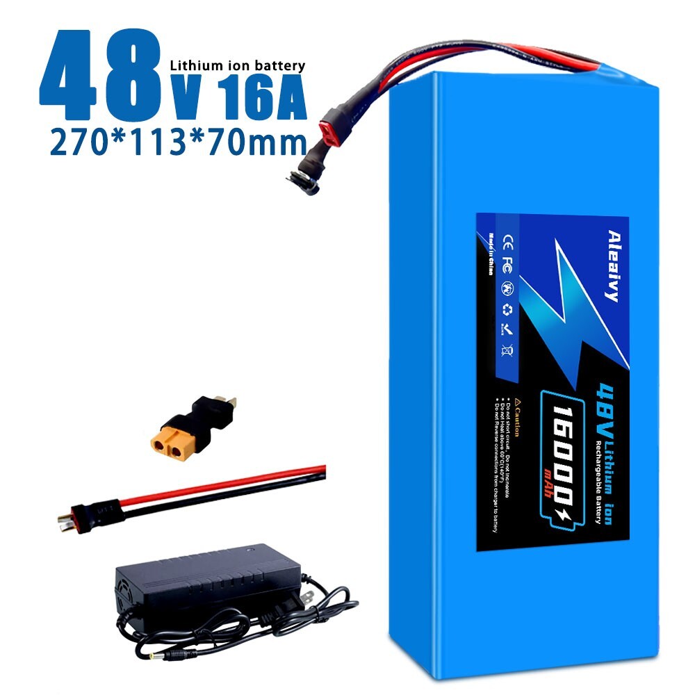 48V Lithium Ebike Battery - 16Ah/20Ah/10Ah For 100W-1200W Electric Bike Conversion Kits