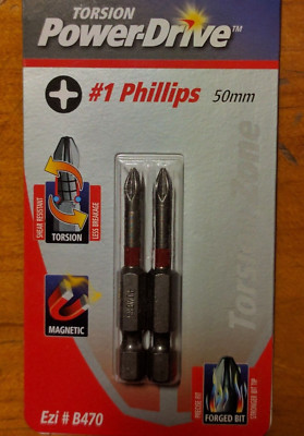 10 pc (5 pks) industrial grade screwdriver Bits phillip PH 1. Power SB-PH1X50TZC