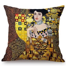 Kissenbezug Canvas-Stoff Jugendstil Gustav Klimt Bildnis Adele Bloch-Bauer III