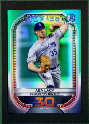 MLBカード　ASA LACY 99シリ 2021 Bowman Scouts Top 100 Asa Lacy ROYALS /99 Green Refractor | eBay