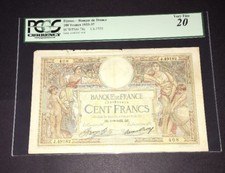  PCGS Currency Graded France 100 Francs Banque De France 1935 P78c