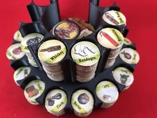 Shadows of Brimstone - Sidebag & Town Token Holder - Black 3D printed