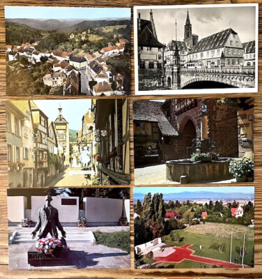 Konvolut 6 CPA ELSASS Mulhouse - Riquewihr - Straßburg alte neue Karten