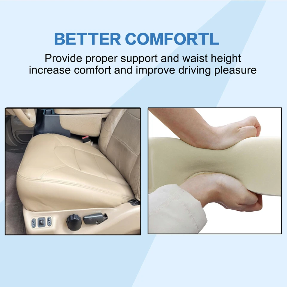 Funda de asiento delantera de cuero y cojín del conductor bronceado de espuma para Ford F250 F350 1999 2000 Foto 4 de 4